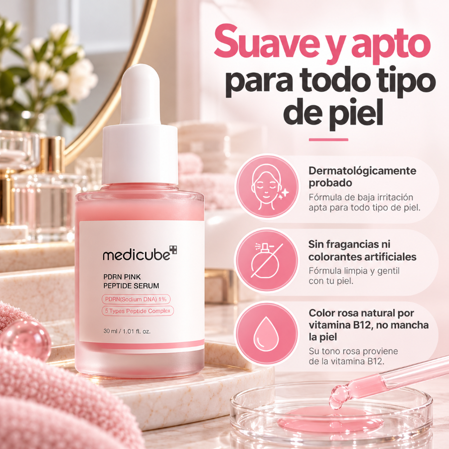 Medicube PDRN Pink Peptide Sérum | Piel Firme, Hidratada y Luminosa